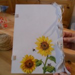 Schreibmappe mit Sonnenblumen